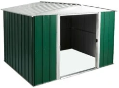 Arrow Greenvale 10x8 Apex Green & White Metal Shed
