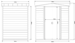 Arrow Woodvale 6x5 Apex Coffee Metal Shed -Garden & Outdoors arrow woodvale 6x5 apex coffee metal shed5013856015208 04t BQ