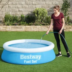Bestway Fast Set™ Plain ABS Plastic & PVC Family Lounge Pool (W) 1.83m X (L) 1.83m -Garden & Outdoors bestway fast set plain abs plastic pvc family lounge pool w 1 83m x l 1 83m6942138967630 03i