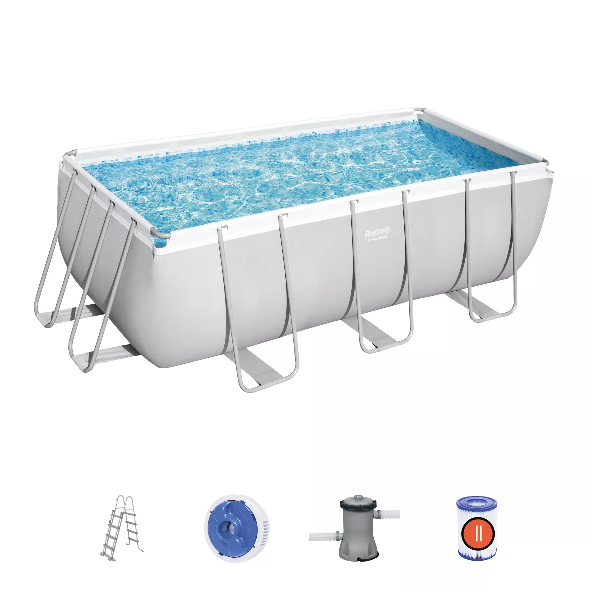 Bestway Power Steel Metal & Plastic Pool (W) 2.01m X (L) 4.12m 3 Bestway Power Steel Metal & Plastic Pool (W) 2.01m X (L) 4.12m - Image 3