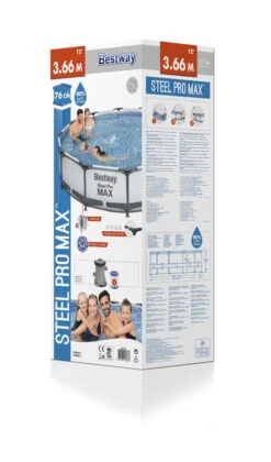 Bestway Steel Pro Max Polyvinyl Chloride (PVC) Family Swimming Pool (W) 3.97m X (L) 3.66m 6 Bestway Steel Pro Max Polyvinyl Chloride (PVC) Family Swimming Pool (W) 3.97m X (L) 3.66m -Garden & Outdoors bestway steel pro max polyvinyl chloride pvc family swimming pool w 3 97m x l 3 66m6942138981889 04c bq