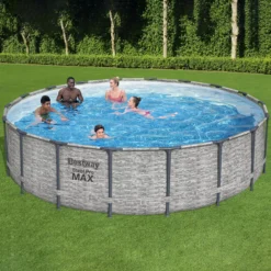 Bestway Steel Pro MAX™ Realistic Stone Print Polyvinyl Chloride (PVC) & Steel Pool (W) 5.49m X (L) 5.49m 11 Bestway Steel Pro MAX™ Realistic Stone Print Polyvinyl Chloride (PVC) & Steel Pool (W) 5.49m X (L) 5.49m -Garden & Outdoors bestway steel pro max realistic stone print polyvinyl chloride pvc steel pool w 5 49m x l 5 49m6941607310502 02i