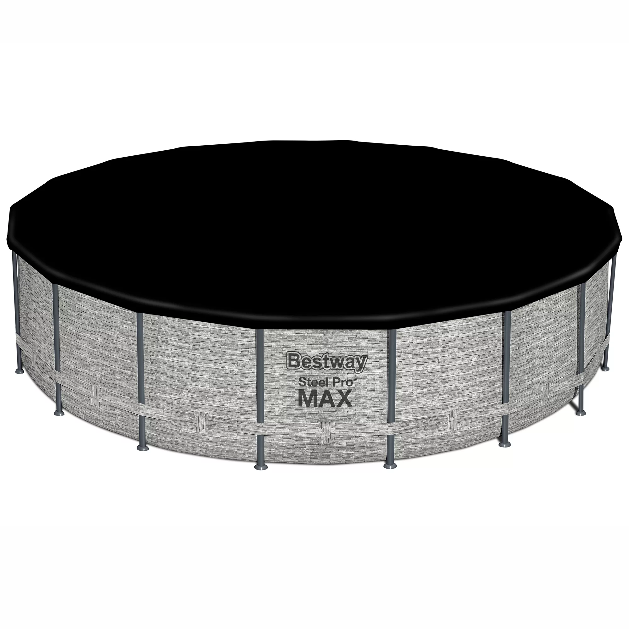Bestway Steel Pro MAX™ Realistic Stone Print Polyvinyl Chloride (PVC) & Steel Pool (W) 5.49m X (L) 5.49m 7 Bestway Steel Pro MAX™ Realistic Stone Print Polyvinyl Chloride (PVC) & Steel Pool (W) 5.49m X (L) 5.49m - Image 7