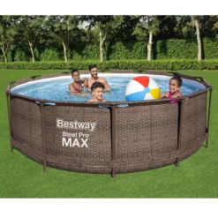 Bestway Steel Pro Rattan Print Metal & Plastic Pool 11 Bestway Steel Pro Rattan Print Metal & Plastic Pool -Garden & Outdoors bestway steel pro rattan print metal plastic pool6942138986228 01i bq