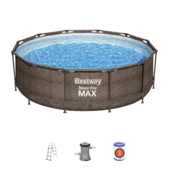 Bestway Steel Pro Rattan Print Metal & Plastic Pool 9 Bestway Steel Pro Rattan Print Metal & Plastic Pool -Garden & Outdoors bestway steel pro rattan print metal plastic pool6942138986228 36c bq