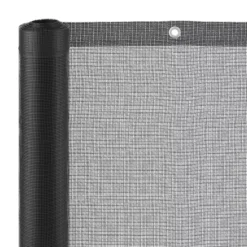 Black Polyester (PES) & PVC Garden Screen (H)1m (W)3m -Garden & Outdoors black polyester pes pvc garden screen h 1m w 3m5059340679921 37c
