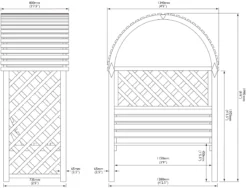 Blooma Chiltern Arbour, (H)1990mm (W)1340mm (D)800mm - Assembly Service Included -Garden & Outdoors blooma chiltern arbour h 1990mm w 1340mm d 800mm assembly service included5397007111705 01t bq