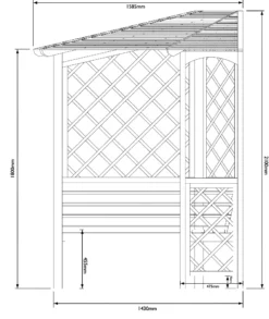 Blooma Chiltern Corner Arbour, (H)2100mm (W)1580mm (D)1580mm - Assembly Service Included 5 Blooma Chiltern Corner Arbour, (H)2100mm (W)1580mm (D)1580mm - Assembly Service Included -Garden & Outdoors blooma chiltern corner arbour h 2100mm w 1580mm d 1580mm assembly service included5397007111781 01t bq