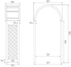 Blooma Chiltern Round Top Softwood Arch 11 Blooma Chiltern Round Top Softwood Arch -Garden & Outdoors blooma chiltern round top softwood arch5397007055627 01t BQ
