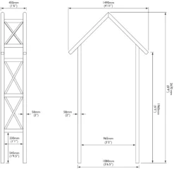 Blooma Cottage Apex Top Softwood Arch 5 Blooma Cottage Apex Top Softwood Arch -Garden & Outdoors blooma cottage apex top softwood arch5397007055528 01t bq