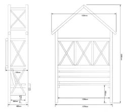 Blooma Cottage Arbour, (H)2200mm (W)560mm (D)560mm - Assembly Service Included -Garden & Outdoors blooma cottage arbour h 2200mm w 560mm d 560mm assembly service included5397007111606 01t bq