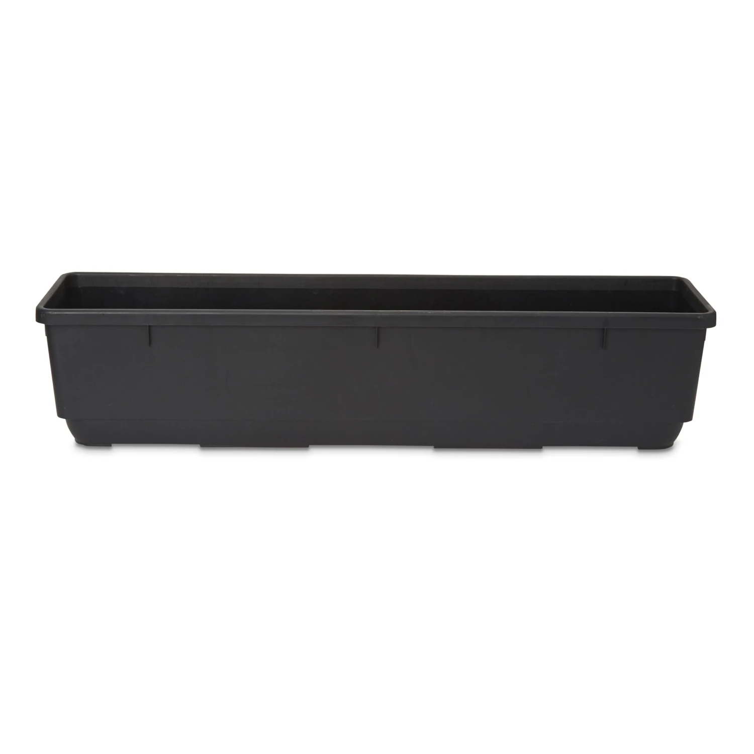 Blooma Florus Black Plastic Bell Rectangular Trough 1 Blooma Florus Black Plastic Bell Rectangular Trough