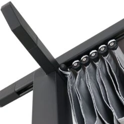 Blooma Moses Black Rectangular Gazebo, (W)4m (D)3m - Assembly Required -Garden & Outdoors blooma moses black rectangular gazebo w 4m d 3m assembly required3663602419129 36c