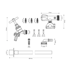 Brass & PVC Outdoor Tap -Garden & Outdoors brass pvc outdoor tap5052931320172 01t