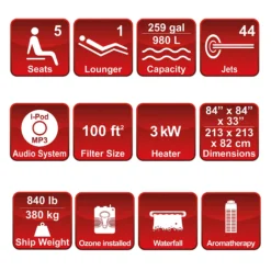 Canadian Spa Toronto Special Edition 6 Person Hot Tub -Garden & Outdoors canadian spa toronto special edition 6 person hot tub0708296543088 01t bq