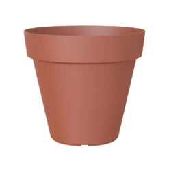 Capri Terracotta Polypropylene (PP) Plain Round Plant Pot (Dia)60cm