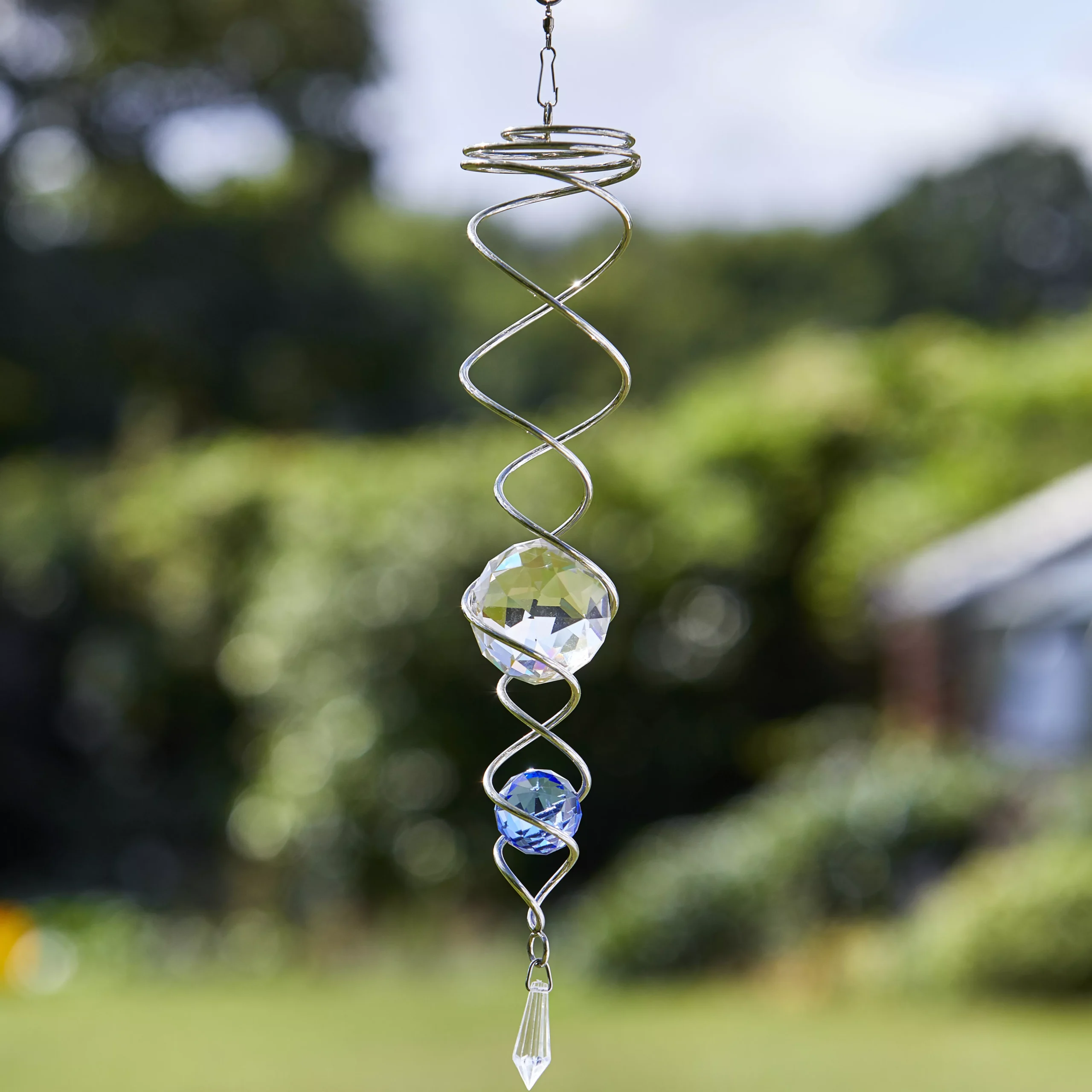 Flamboya Blue Double Helix Wind Spinner 41cm 2 Flamboya Blue Double Helix Wind Spinner 41cm - Image 2