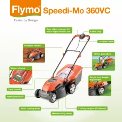 Flymo Speedi-Mo Corded Rotary Lawnmower 14 Flymo Speedi-Mo Corded Rotary Lawnmower -Garden & Outdoors flymo speedi mo corded rotary lawnmower7391736343046 03t bq