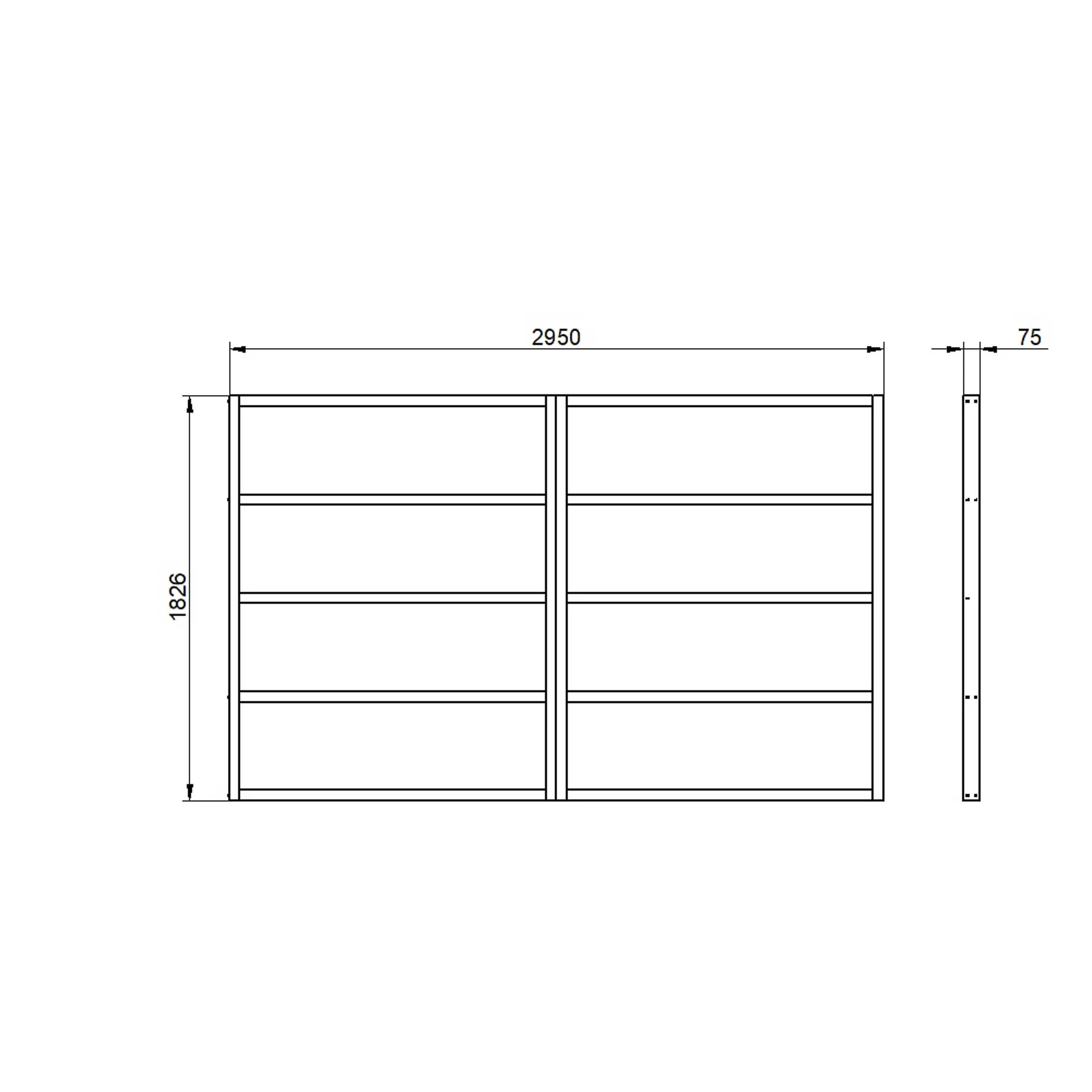 Forest 10x6 Timber Shed Base (L) 183cm X (W) 295cm 3 Forest 10x6 Timber Shed Base (L) 183cm X (W) 295cm - Image 3