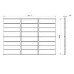 Forest 15x10 Timber Shed Base (L) 301cm X (W) 442.5cm -Garden & Outdoors forest 15x10 timber shed base l 301cm x w 442 5cm5013053182208 01t bq