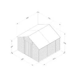 Forest Garden 10x10 Apex Dip Treated Shiplap Wooden Shed With Floor (Base Included) - Assembly Service Included -Garden & Outdoors forest garden 10x10 apex dip treated shiplap wooden shed with floor base included assembly service included5013053192931 02t