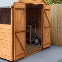 Forest Garden 10x10 Apex Dip Treated Shiplap Wooden Shed With Floor (Base Included) - Assembly Service Included -Garden & Outdoors forest garden 10x10 apex dip treated shiplap wooden shed with floor base included assembly service included5013053192931 12i