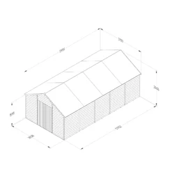 Forest Garden 10x20 Apex Pressure Treated Overlap Wooden Shed With Floor (Base Included) -Garden & Outdoors forest garden 10x20 apex pressure treated overlap wooden shed with floor base included 5013053192825 01t