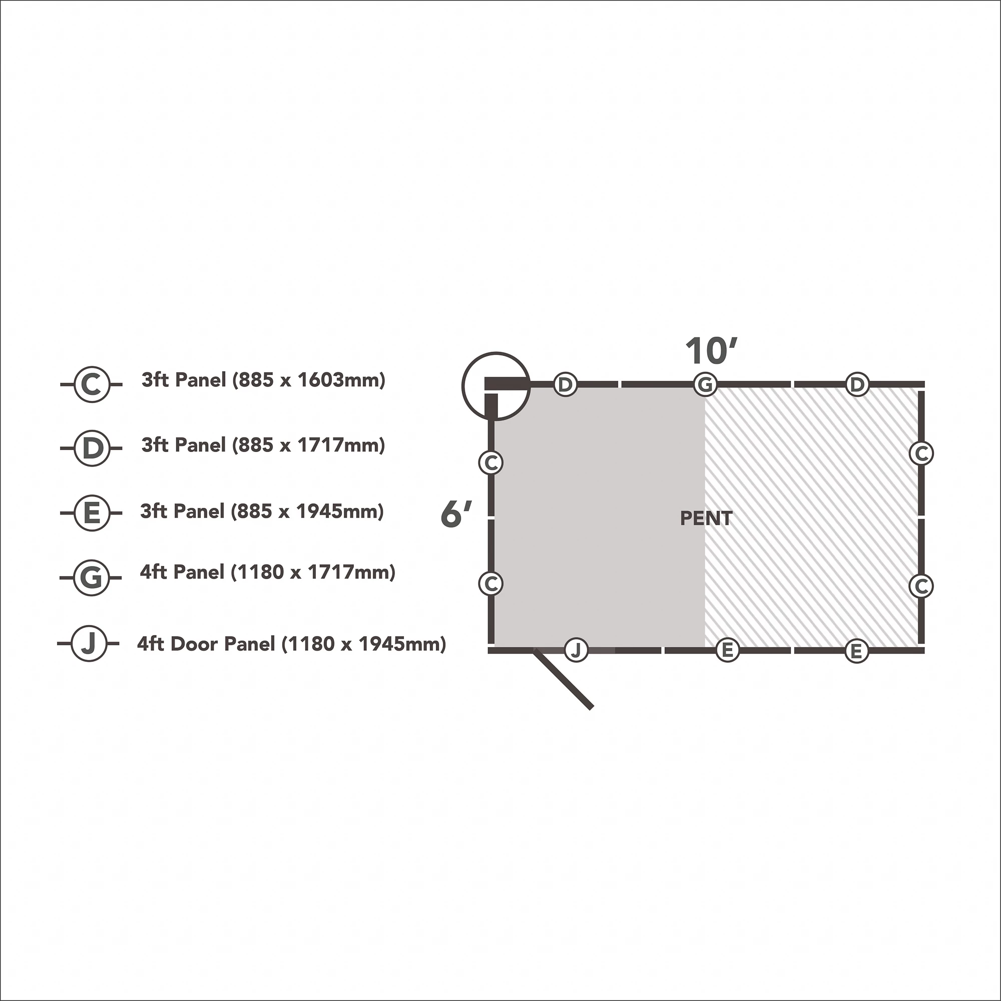Forest Garden 10x6 Pent Pressure Treated Overlap Wooden Shed With Floor (Base Included) 11 Forest Garden 10x6 Pent Pressure Treated Overlap Wooden Shed With Floor (Base Included) - Image 11