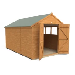 Forest Garden 12x8 Ft Apex Shiplap Wooden 2 Door 6 Windows Shed With Floor - Assembly Service Included -Garden & Outdoors forest garden 12x8 ft apex shiplap wooden 2 door 6 windows shed with floor assembly service included5013053178850 03c bq