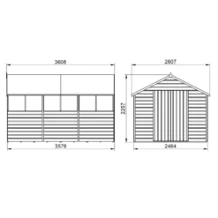 Forest Garden 12x8 Ft Apex Shiplap Wooden 2 Door 6 Windows Shed With Floor - Assembly Service Included -Garden & Outdoors forest garden 12x8 ft apex shiplap wooden 2 door 6 windows shed with floor assembly service included5013053178850 04t bq