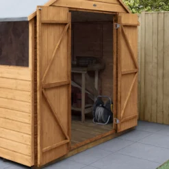 Forest Garden 12x8 Ft Apex Shiplap Wooden 2 Door 6 Windows Shed With Floor - Assembly Service Included -Garden & Outdoors forest garden 12x8 ft apex shiplap wooden 2 door 6 windows shed with floor assembly service included5013053178850 05i bq