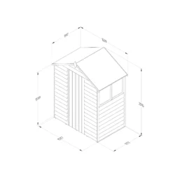 Forest Garden 5x3 Apex Pressure Treated Overlap Wooden Shed With Floor (Base Included) -Garden & Outdoors forest garden 5x3 apex pressure treated overlap wooden shed with floor base included 5013053192849 01t