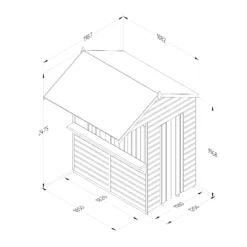 Forest Garden 6x4 Apex Dip Treated Shiplap Wooden Shed With Floor -Garden & Outdoors forest garden 6x4 apex dip treated shiplap wooden shed with floor5013053189948 01t