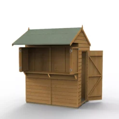 Forest Garden 6x4 Apex Dip Treated Shiplap Wooden Shed With Floor -Garden & Outdoors forest garden 6x4 apex dip treated shiplap wooden shed with floor5013053189948 02c