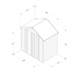 Forest Garden 6x4 Apex Pressure Treated Overlap Wooden Shed With Floor (Base Included) - Assembly Service Included -Garden & Outdoors forest garden 6x4 apex pressure treated overlap wooden shed with floor base included assembly service included5013053192122 01t