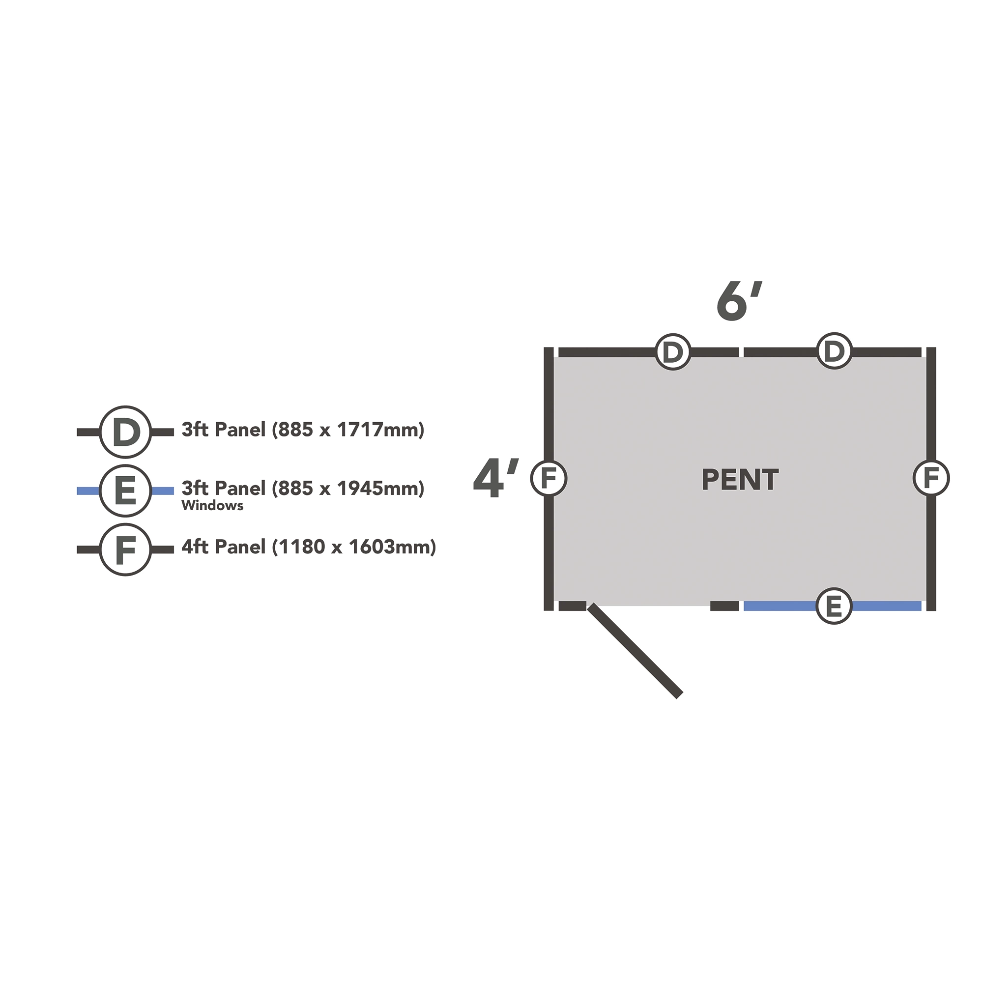 Forest Garden 6x4 Ft Pent Shiplap Wooden 2 Windows Shed With Floor (Base Included) - Assembly Service Included 19 Forest Garden 6x4 Ft Pent Shiplap Wooden 2 Windows Shed With Floor (Base Included) - Assembly Service Included - Image 19