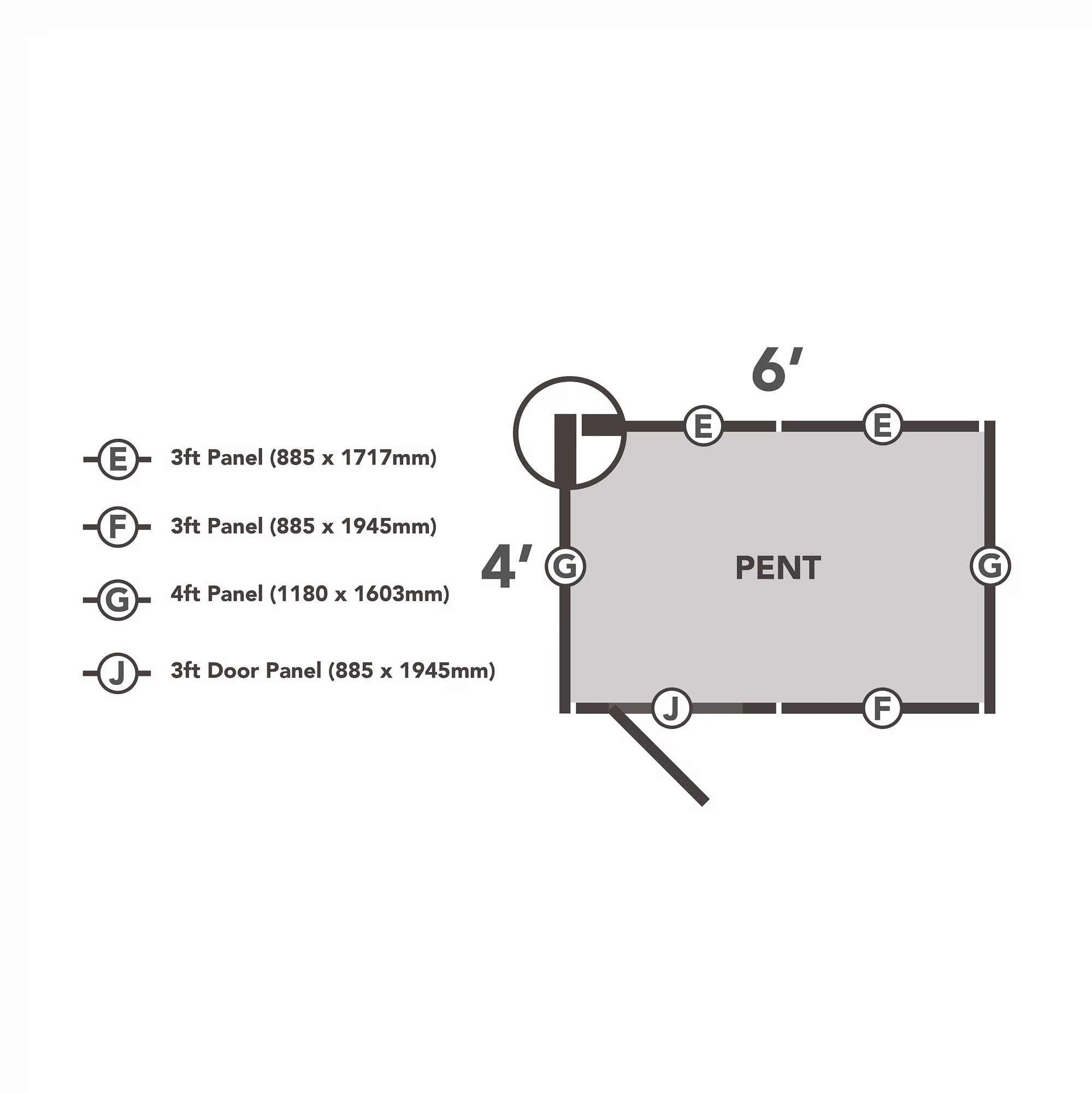 Forest Garden 6x4 Pent Dip Treated Shiplap Wooden Shed With Floor - Assembly Service Included 3 Forest Garden 6x4 Pent Dip Treated Shiplap Wooden Shed With Floor - Assembly Service Included - Image 3