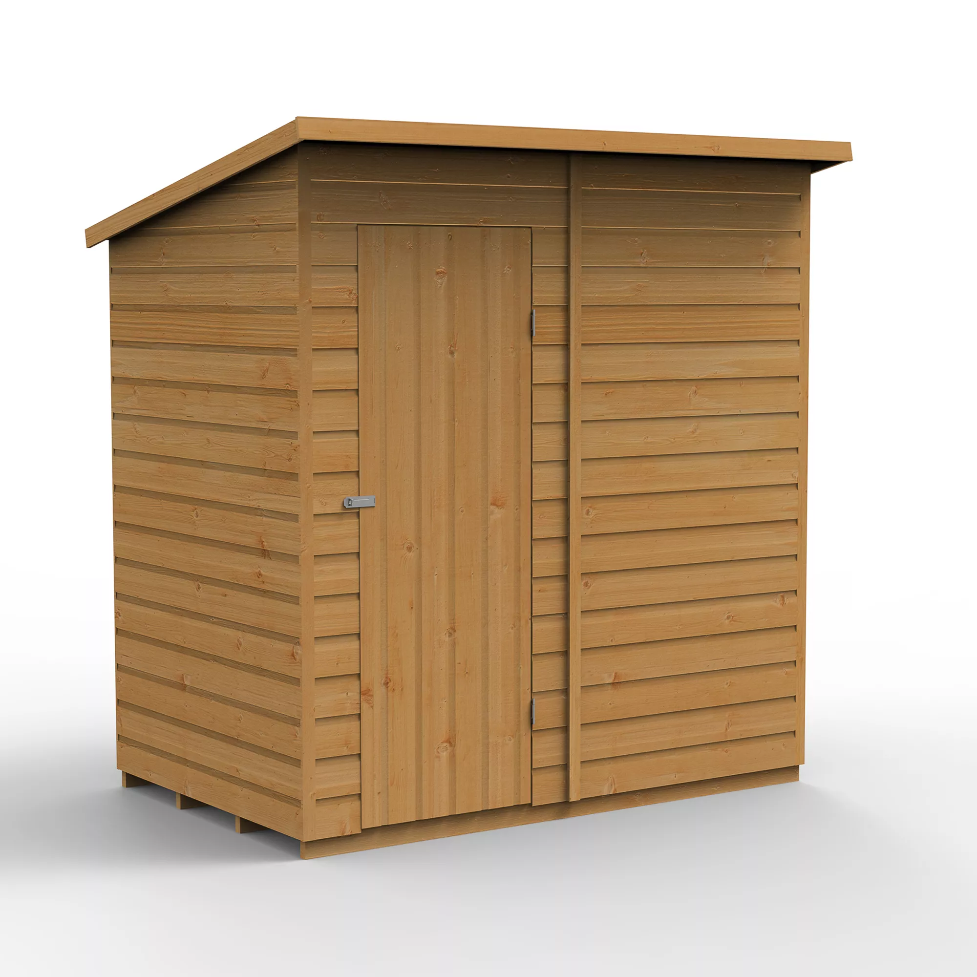 Forest Garden 6x4 Pent Dip Treated Shiplap Wooden Shed With Floor (Base Included) - Assembly Service Included 2 Forest Garden 6x4 Pent Dip Treated Shiplap Wooden Shed With Floor (Base Included) - Assembly Service Included - Image 2