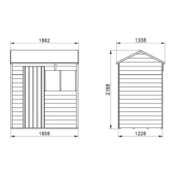 Forest Garden 6x4 Reverse Apex Dip Treated Overlap Wooden Shed With Floor (Base Included) 13 Forest Garden 6x4 Reverse Apex Dip Treated Overlap Wooden Shed With Floor (Base Included) -Garden & Outdoors forest garden 6x4 reverse apex dip treated overlap wooden shed with floor base included 5013053178126 01t bq
