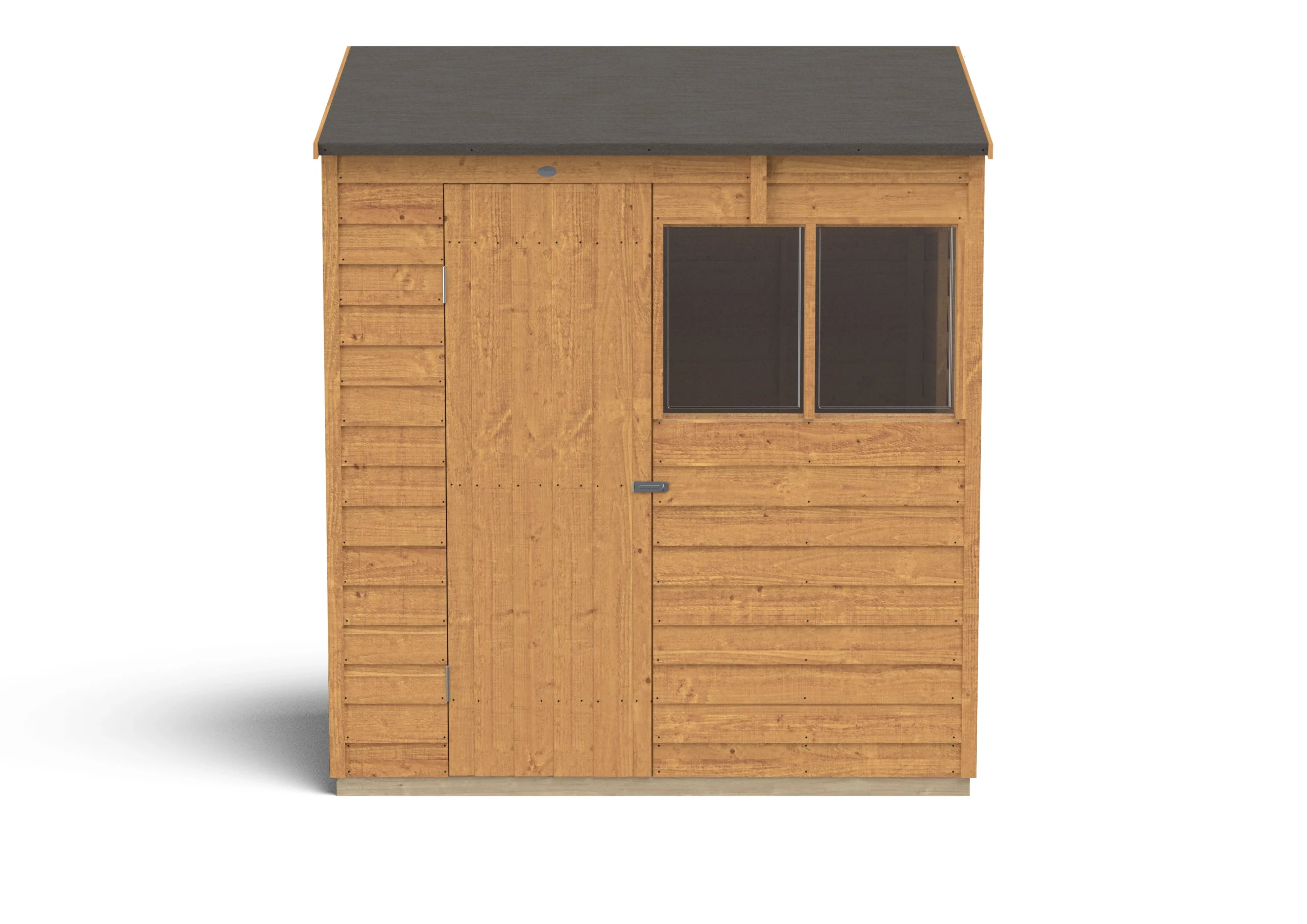Forest Garden 6x4 Reverse Apex Dip Treated Overlap Wooden Shed With Floor (Base Included) 3 Forest Garden 6x4 Reverse Apex Dip Treated Overlap Wooden Shed With Floor (Base Included) - Image 3