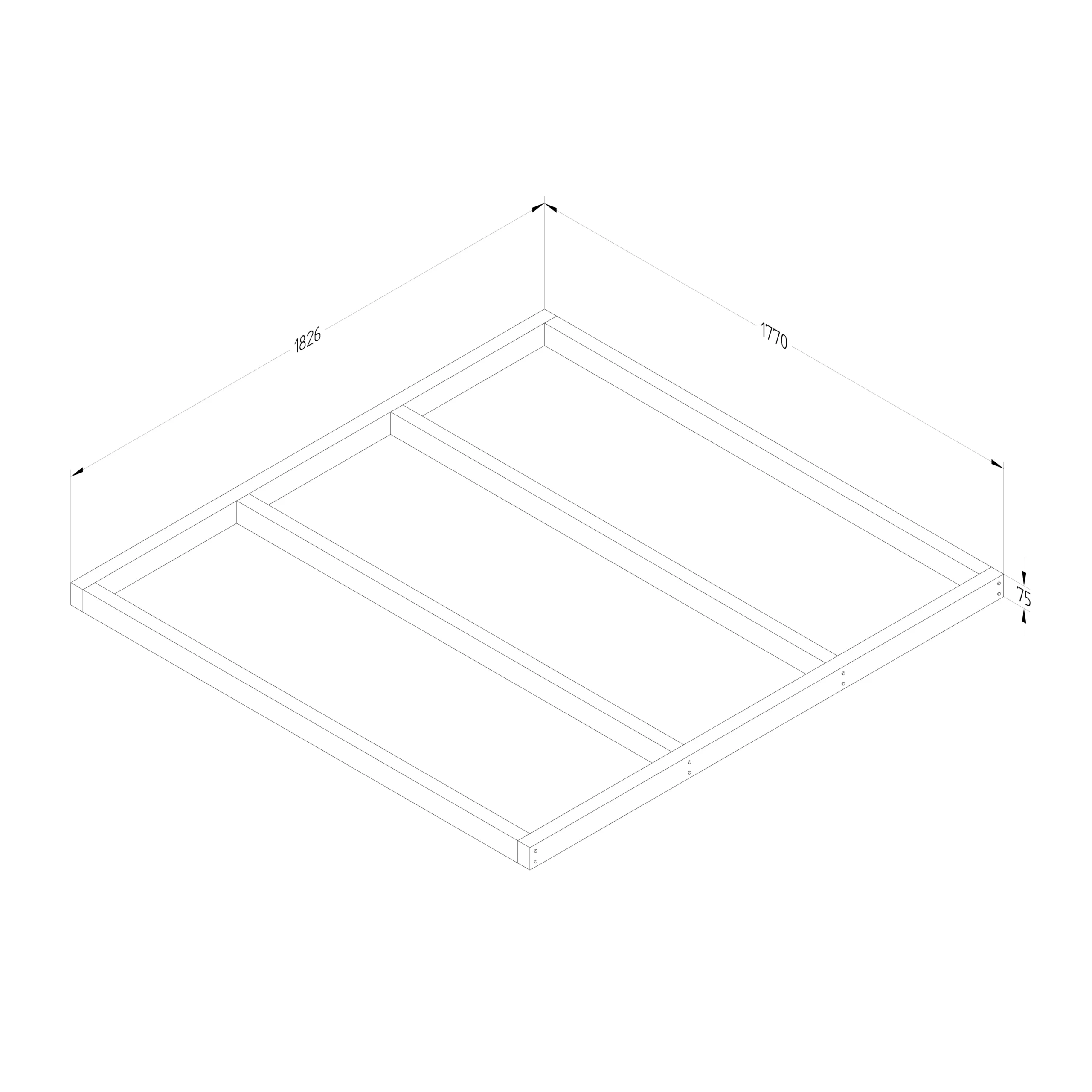 Forest Garden 6x6 Timber Shed Base (L) 177cm X (W) 182.6cm 2 Forest Garden 6x6 Timber Shed Base (L) 177cm X (W) 182.6cm - Image 2