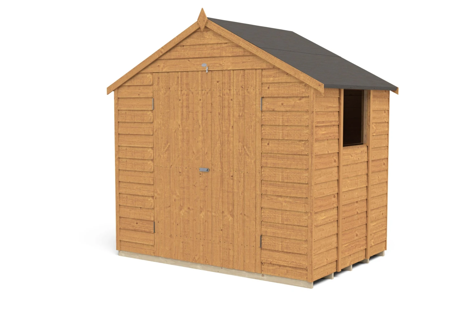 Forest Garden 7x5 Apex Dip Treated Overlap Wooden Shed With Floor - Assembly Service Included 2 Forest Garden 7x5 Apex Dip Treated Overlap Wooden Shed With Floor - Assembly Service Included - Image 2