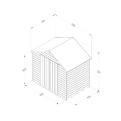 Forest Garden 7x5 Apex Dip Treated Shiplap Wooden Shed With Floor - Assembly Service Included -Garden & Outdoors forest garden 7x5 apex dip treated shiplap wooden shed with floor assembly service included5013053194140 02i