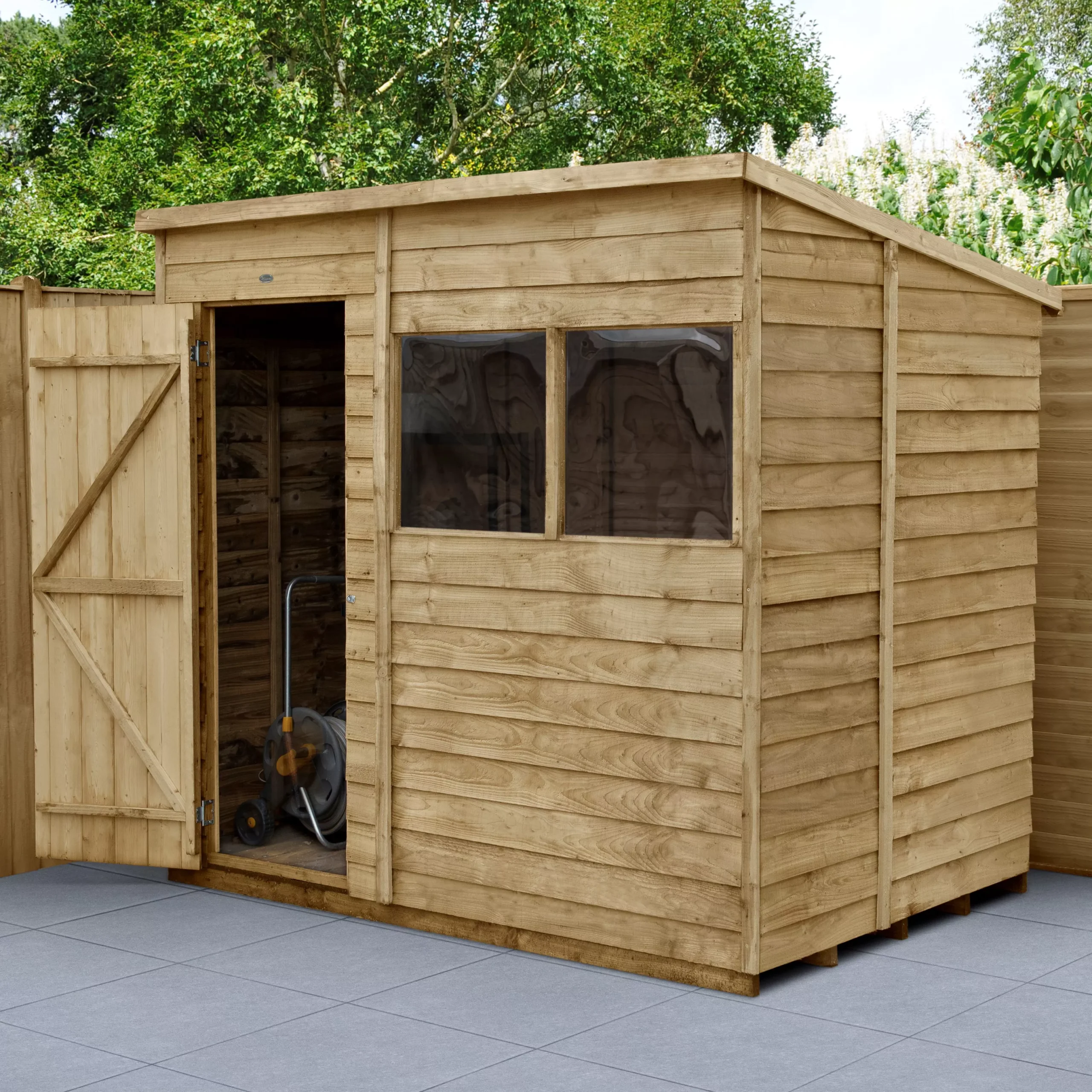 Forest Garden 7x5 Pent Pressure Treated Overlap Wooden Shed With Floor 1 Forest Garden 7x5 Pent Pressure Treated Overlap Wooden Shed With Floor