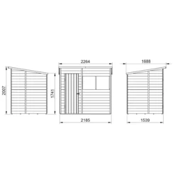 Forest Garden 7x5 Pent Pressure Treated Overlap Wooden Shed With Floor 13 Forest Garden 7x5 Pent Pressure Treated Overlap Wooden Shed With Floor -Garden & Outdoors forest garden 7x5 pent pressure treated overlap wooden shed with floor5013053178485 01t bq
