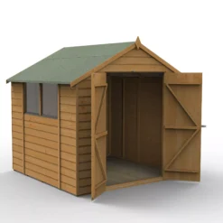 Forest Garden 7x7 Apex Dip Treated Shiplap Wooden Shed With Floor - Assembly Service Included