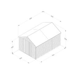 Forest Garden 8x12 Apex Dip Treated Shiplap Wooden Shed With Floor (Base Included) - Assembly Service Included -Garden & Outdoors forest garden 8x12 apex dip treated shiplap wooden shed with floor base included assembly service included5013053193860 02i
