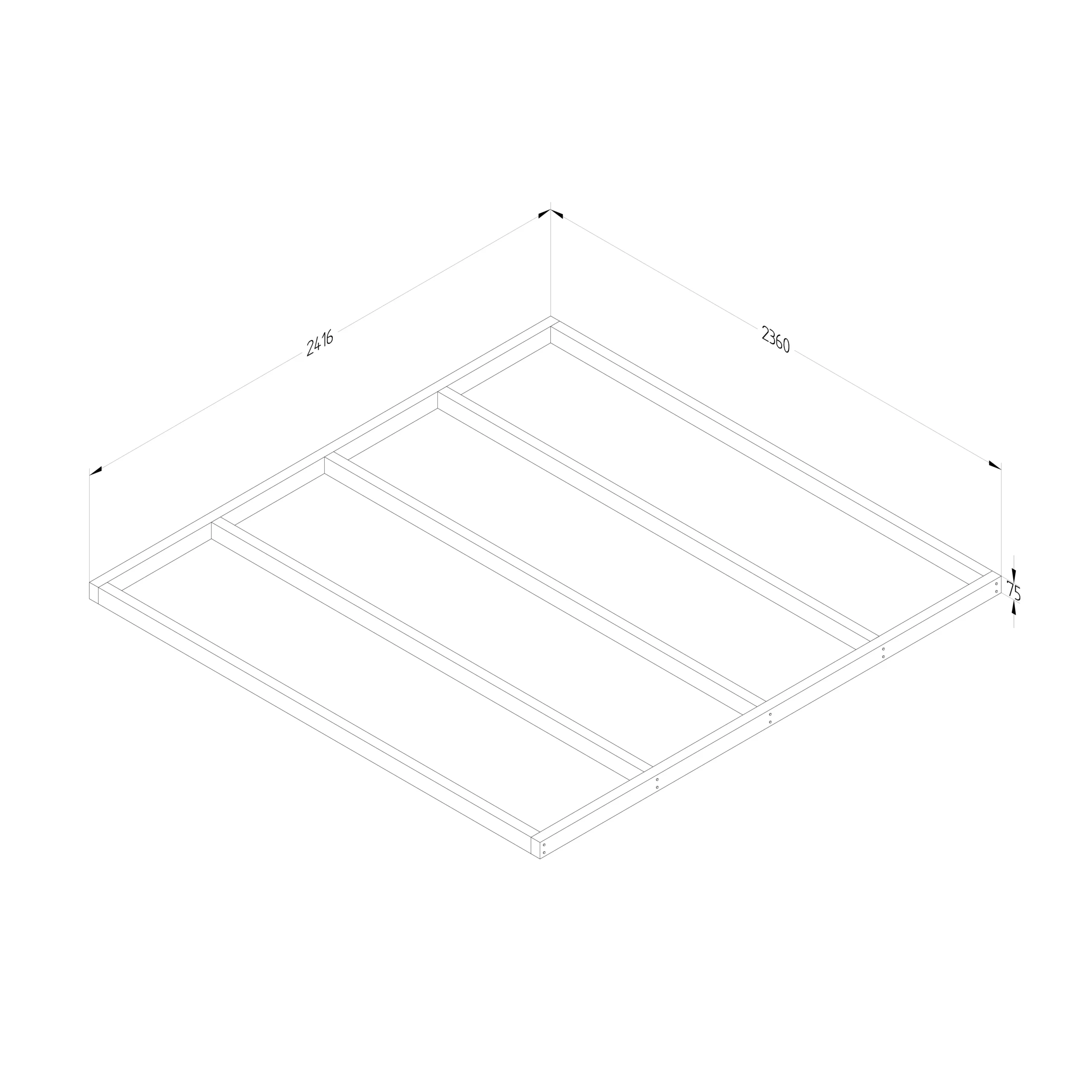 Forest Garden 8x8 Timber Shed Base (L) 236cm X (W) 241.6cm - Assembly Service Included 2 Forest Garden 8x8 Timber Shed Base (L) 236cm X (W) 241.6cm - Assembly Service Included - Image 2