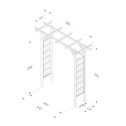 Forest Garden Classic Flat Top European Softwood Arch (H) 213cm X (W) 210cm -Garden & Outdoors forest garden classic flat top european softwood arch h 213cm x w 210cm5013053190166 01t