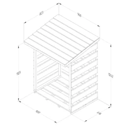 Forest Garden Compact Timber 3x3 Ft Pent Log Store -Garden & Outdoors forest garden compact timber 3x3 ft pent log store5013053189900 01t